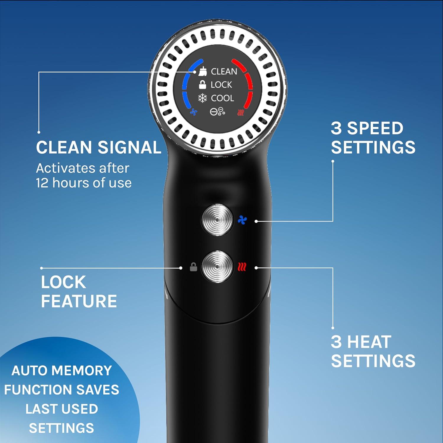 Bio Ionic AeroGravity Featherlight Hair Dryer, Foldable Handle, Reduces Frizz & Static, Compact, Ultra-Lightweight Blow Dryer, Dual Voltage, Includes Diffuser & Concentrator Nozzle, Travel Essentials