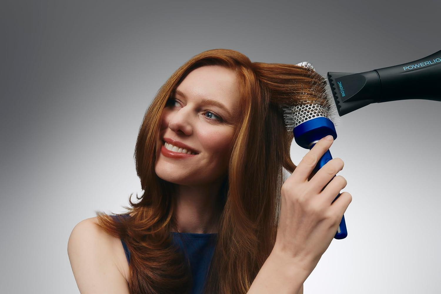 Bio Ionic BlueWave Conditioning Square-Round Brush – Create Volume & Smooth Hair Quickly, Crimped Bristles Add Root Tension, Styling Brush For Bouncy Blowouts, All Hair Types & Textures(1.25 Inch – Medium)