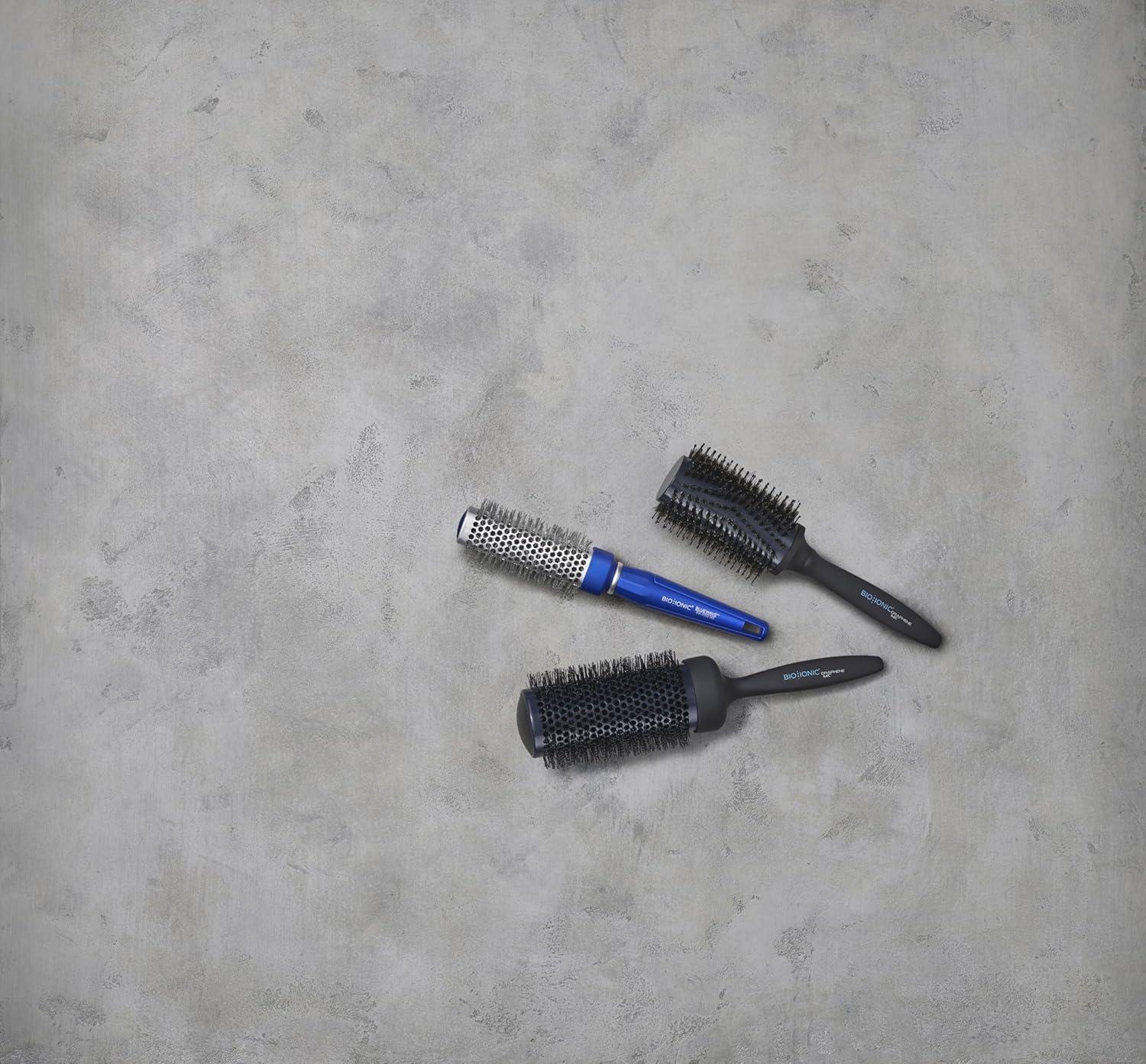 Bio Ionic BlueWave Conditioning Square-Round Brush – Create Volume & Smooth Hair Quickly, Crimped Bristles Add Root Tension, Styling Brush For Bouncy Blowouts, All Hair Types & Textures(1 Inch – Small)