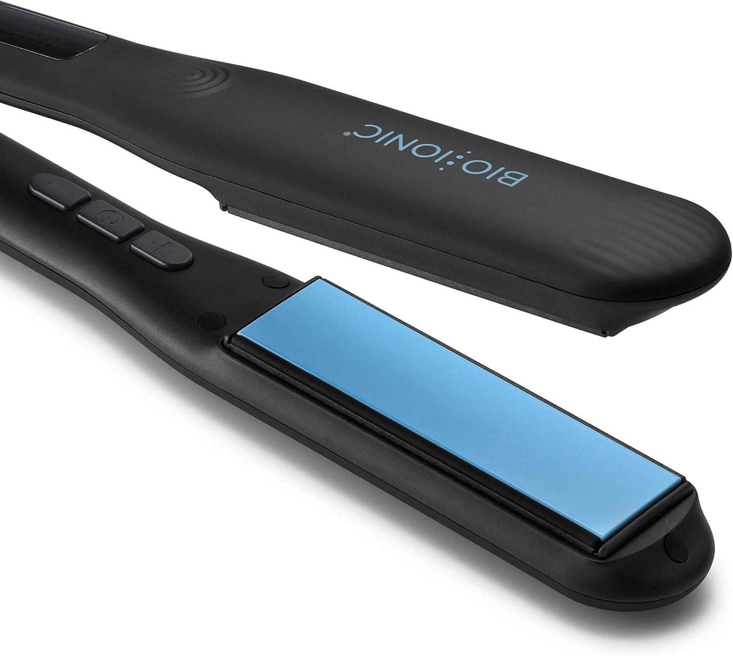 Onepass Nanoionic MX Styling Iron – Black by Bio Ionic for Women – 1 Inch Flat Iron