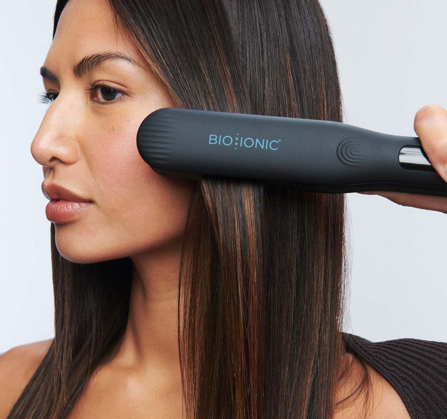 Onepass Nanoionic MX Styling Iron – Black by Bio Ionic for Women – 1 Inch Flat Iron