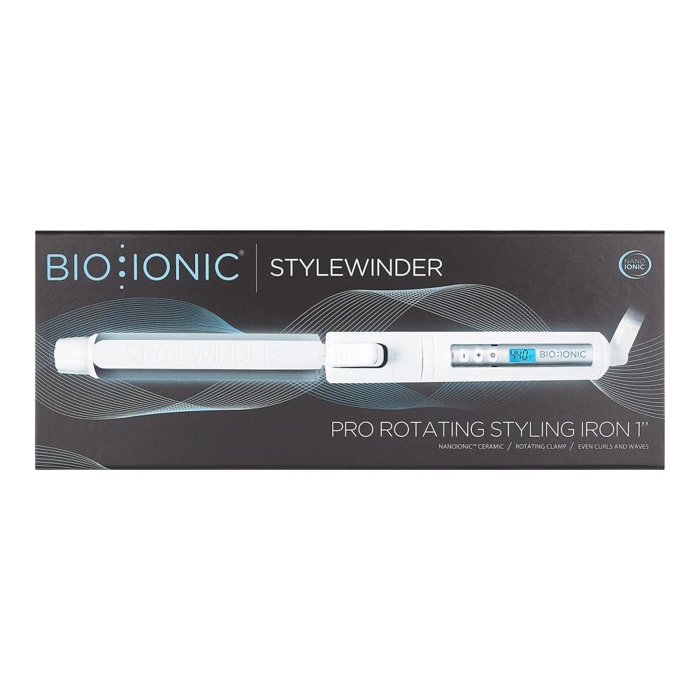 BIO Ionic StyleWinder Professional Rotating Curling Iron – Ceramic Curling Iron, 1 Hour Automatic Shut-Off, 440 °F Temperature Control Curling Wand for Healthier, Conditioned Curls(1 inch)