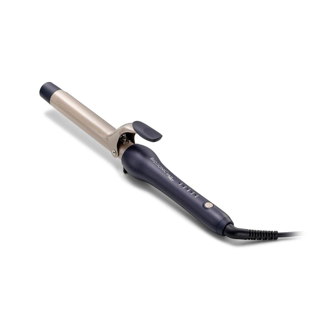 Bio Ionic GoldPro 1″ or 1.25 Curling Iron, Blue, Moisturizing Heat & 24K Gold MX, New & Improved 15% Longer Barrel Ceramic Curling Iron, Adjustable Heat, Versatile Curling Wand for Long-Lasting Curls(1 inch)