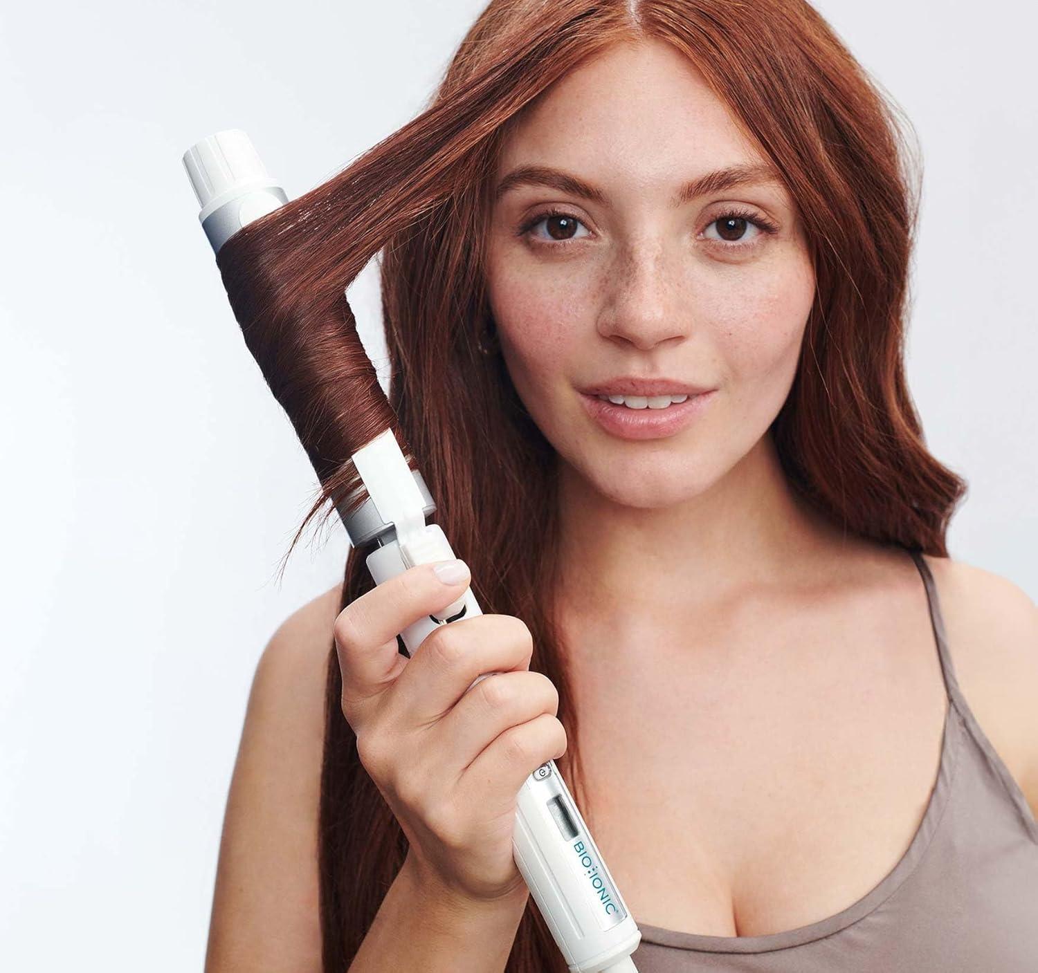 BIO Ionic StyleWinder Professional Rotating Curling Iron – Ceramic Curling Iron, 1 Hour Automatic Shut-Off, 440 °F Temperature Control Curling Wand for Healthier, Conditioned Curls(1.25 Inch)