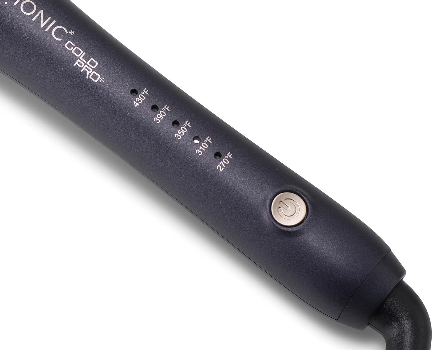 Bio Ionic GoldPro 1″ or 1.25 Curling Iron, Blue, Moisturizing Heat & 24K Gold MX, New & Improved 15% Longer Barrel Ceramic Curling Iron, Adjustable Heat, Versatile Curling Wand for Long-Lasting Curls(1.25 Inch)
