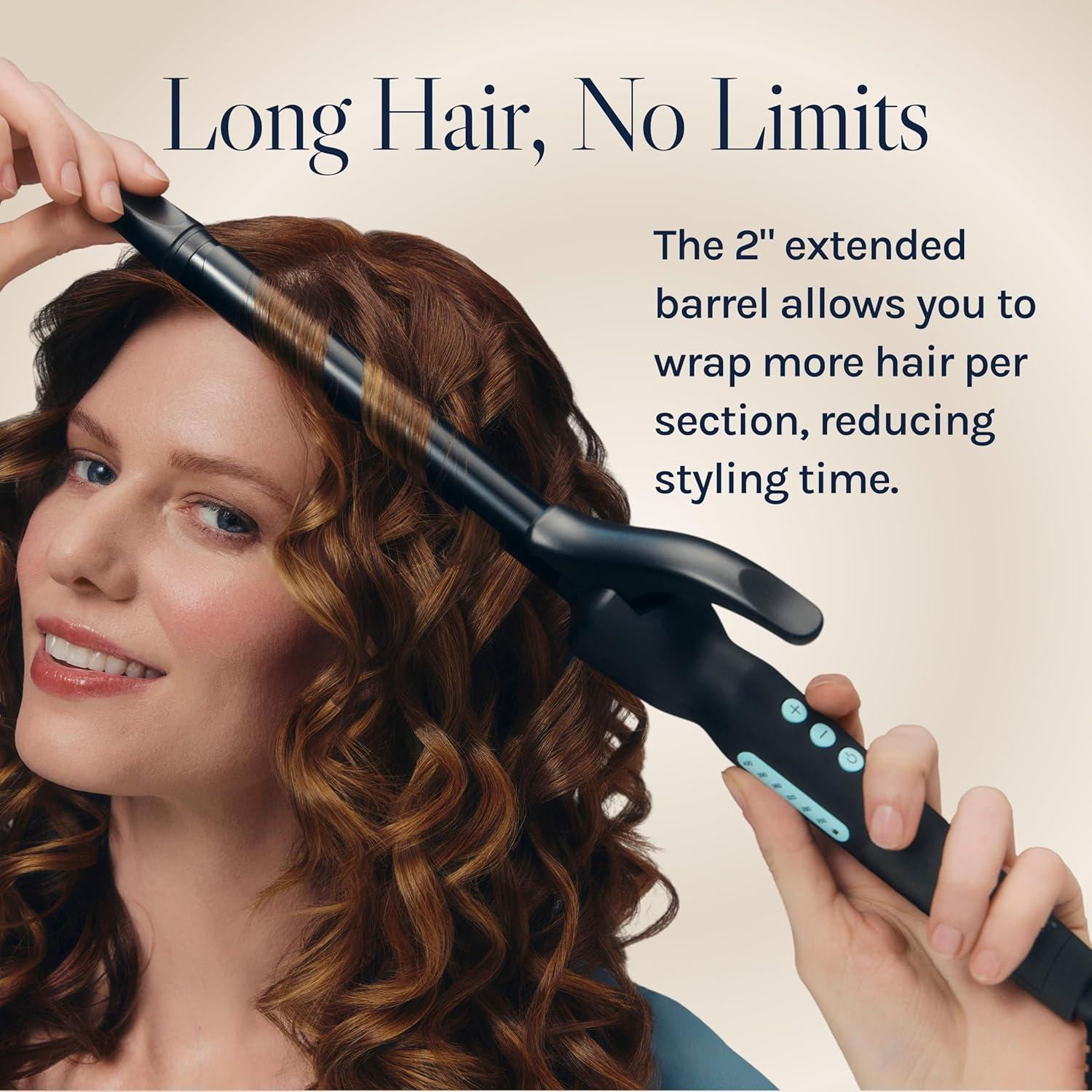 Bio Ionic Long Barrel Styler,Curling Iron with Moisture Heat Technology & NanoIonic MX, Verstatile Curling Wand(Black)