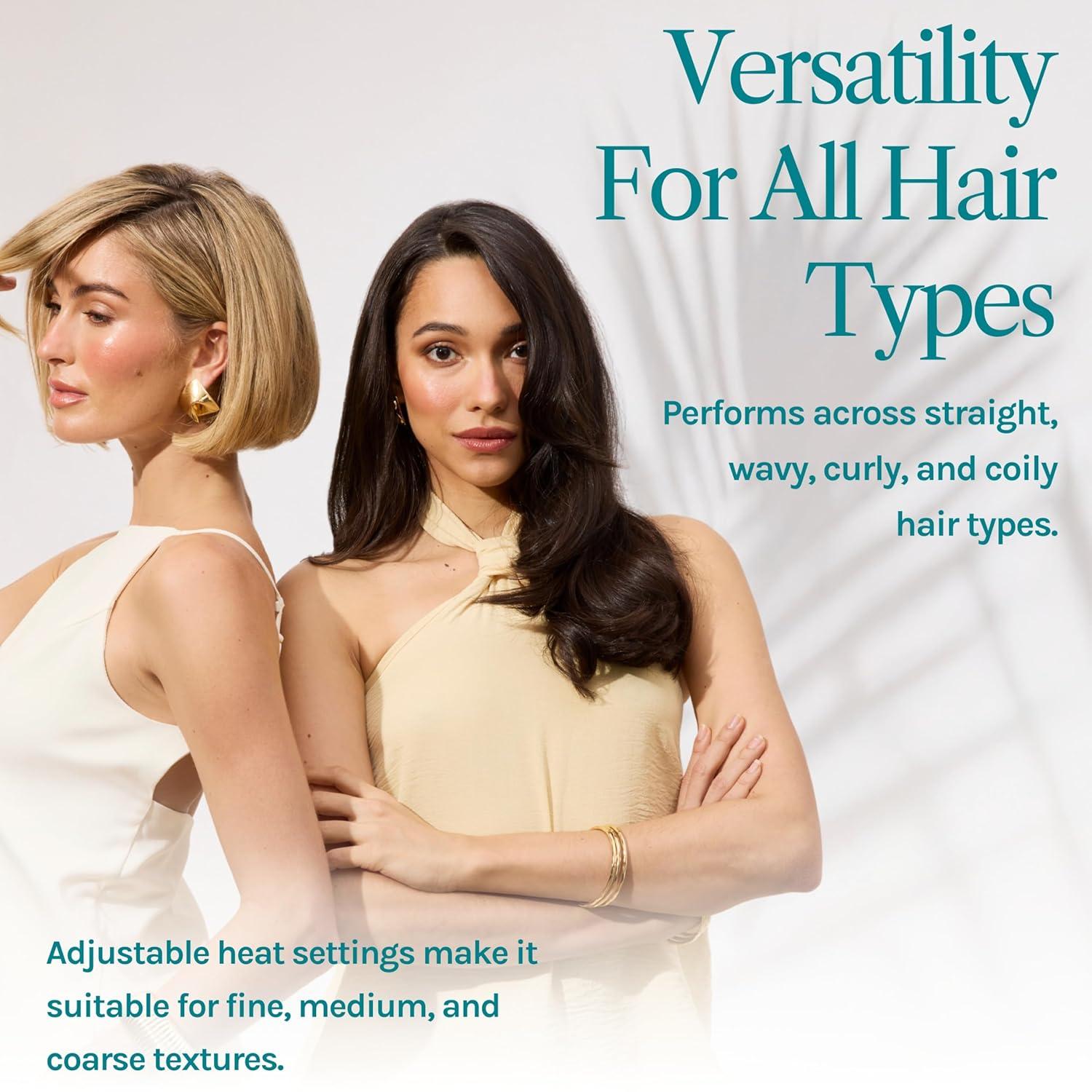 Bio Ionic 10X Styling Iron, Hair Straightener with 1″ Sonic Vibrating Plates, Flat Iron with Ion Generating Mineral Complex, Versatile Styler for Wavy & Straight Hairstyles(Teal Tides Limited Edition)